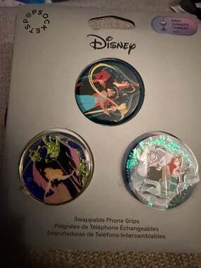 Disney Princess and Villain Swappable Phone Grips 3-Pack